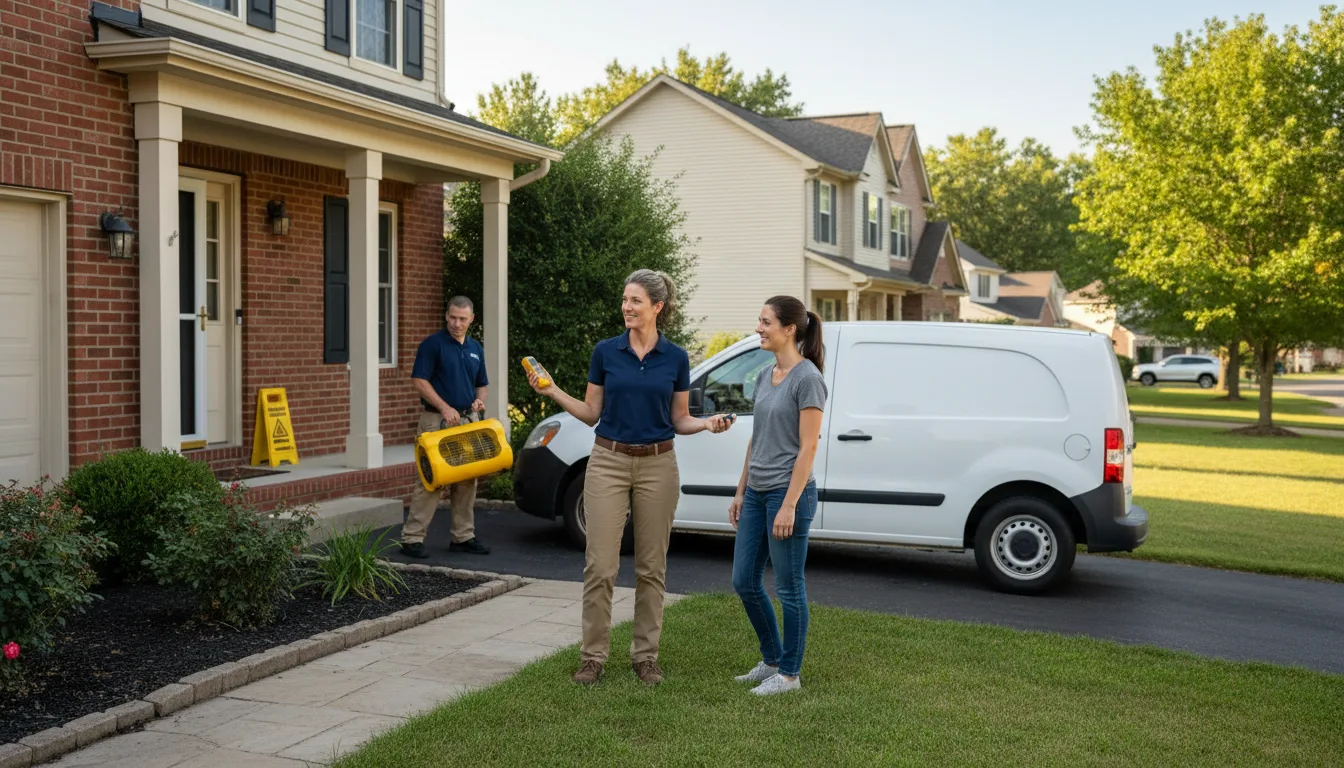 Residential water damage restoration in Mantee, MS